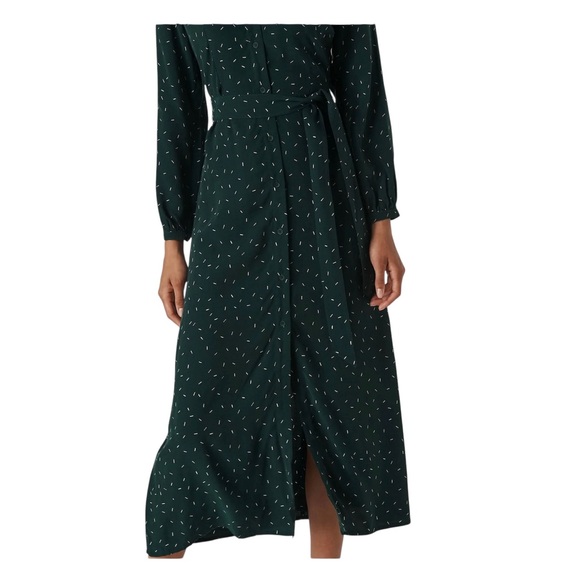 Whistles Sprinkle Print Green Long Sleeve Shirt Dress – Women’s Size 8 - Picture 6 of 14